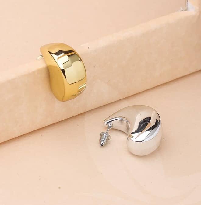 Crescent Hoop Earrings