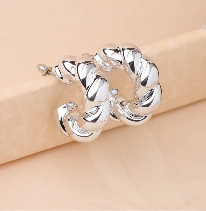 Twisted Hoop Earrings