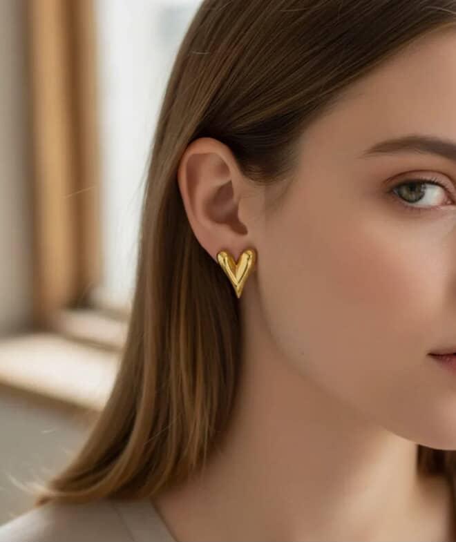 Heart Stud Earrings